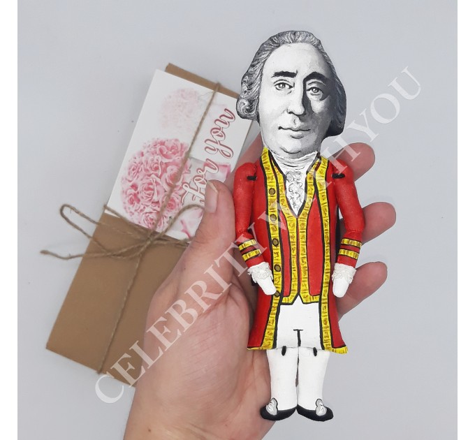 David Hume figurine philosopher, historian, economist - Philosophical empiricism - Philosopher gift - collectible doll + Miniature Book