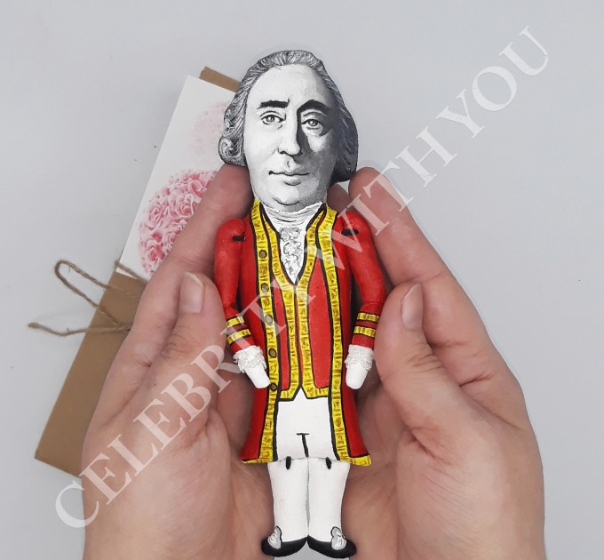 David Hume figurine philosopher, historian, economist - Philosophical empiricism - Philosopher gift - collectible doll + Miniature Book