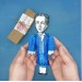 Denis Diderot little thinker doll, French philosopher, art critic and writer - Philosophy Teacher Gift, book lover present - Collectible philosopher figurine hand painted + miniature book