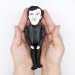 Douglas Adams action figure - screenwriter, essayist, humorist, satirist - library figurine + Miniature Book