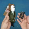 Edmund Burke Anglo-Irish statesman, philosopher action figure 1:12 - Philosophy Teacher Gift, future author gift, a unique collection for smart people - Collectible little thinker doll hand painted + Miniature Book