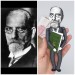 Edmund Husserl little thinkers doll, German philosopher Phenomenology Philosophy - The Library of Philosophy and Theology - Philosopher gift, library artwork - Collectible doll + Miniature Book