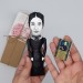  great American poet, inspirational literary woman - Readers gift, library decor - doll hand painted + Miniature Book