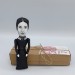  great American poet, inspirational literary woman - Readers gift, library decor - doll hand painted + Miniature Book