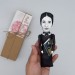 great American poet, inspirational literary woman - Readers gift, library decor - doll hand painted + Miniature Book