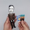 famous American journalist, novelist - Literary Gift - Collectible doll + Miniature Books
