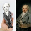 Francisco De Goya Spanish romantic painter and printmaker 18th century - Gift for painter - Collectible miniature cloth doll hand painted