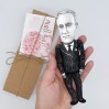 Franklin Delano Roosevelt 32nd President of the United States - US History - Historical doll, Collectible Figure, cloth doll hand painted