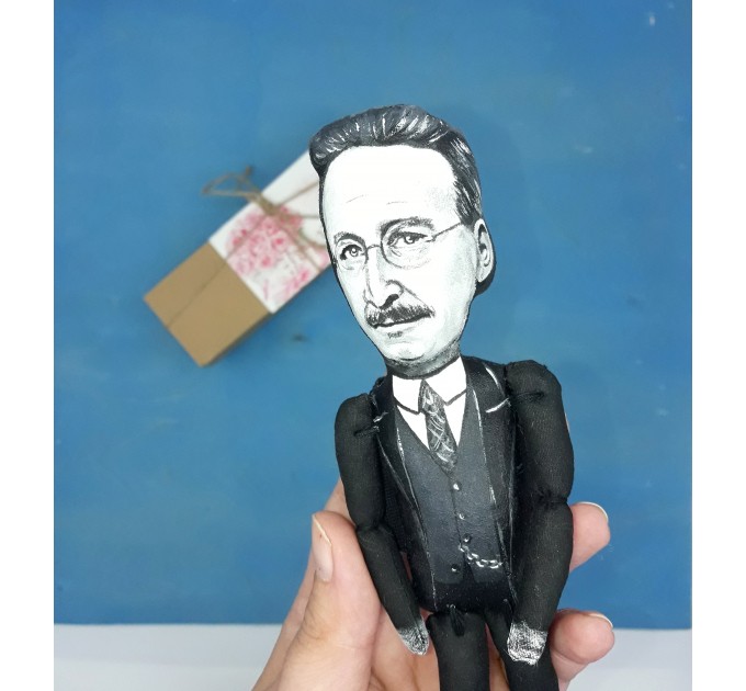 Friedrich Hayek Austrian economist and philosopher - liberalism - philosophy gift - Collectible  handmade figurine hand painted + miniature book