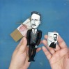 Friedrich Hayek Austrian economist and philosopher - liberalism - philosophy gift - Collectible  handmade figurine hand painted + miniature book