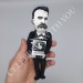 Friedrich Nietzsche thinker action figure 1:12, German philosopher, poet, philologist - Bookworm gifts - Philosopher gift - Collectible handmade finger puppet hand painted + Miniature Books