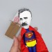 Friedrich Nietzsche SuperMan figurine - Christmas tree toy, Collectible doll hand painted