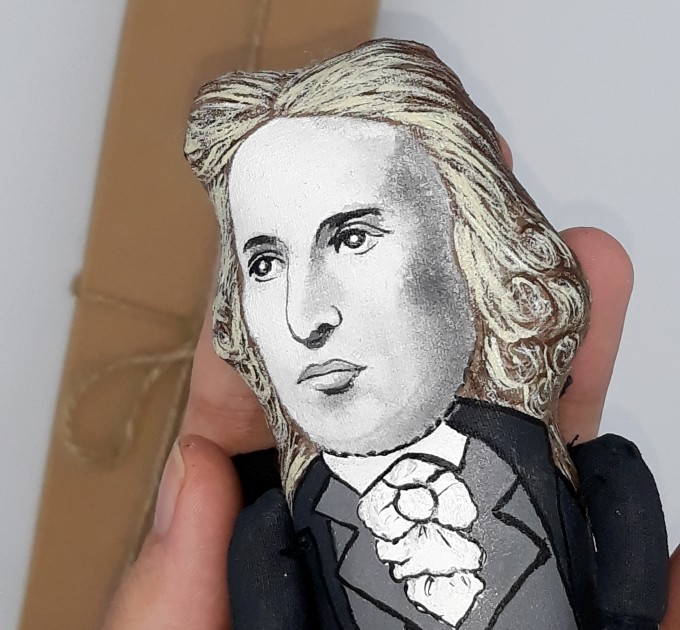 Friedrich Schiller German poet, philosopher, physician, historian, and playwright - Gift for book nerd, Book shelf decor - Collectible philosopher doll hand painted