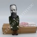 Fyodor Dostoevsky figurine, author Crime and Punishment - Reader gifts - collectible doll hand painted + miniature books