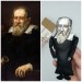 Galileo Galilei scientist finger puppet Italian astronomer, physicist, engineer - a unique collection for smart people - Gift for philosopher, deck accessories for office - Collectible philosopher action figure 1:12 hand painted + Miniature Book
