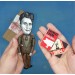 George Orwell literary action figure 1:12, English novelist, essayist, journalist - Animal Farm - Readers gift, a unique collection for smart people - Collectible handmade doll hand painted + miniature books