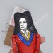 Gottfried Leibniz scientist figurine, mathematician, natural philosopher Enlightenment, math history - Math Teacher Gift, deck accessories for office - Collectible scientist doll hand painted + Mini Books