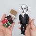 Gottlob Frege German philosopher action figure 1:12, logician, mathematician - logic philosophy - a unique collection for smart people, Math teacher gift - collectible philosopher finger puppet hand painted + miniature book