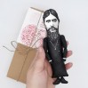 Grigori Rasputin Russian mystic, Russia History - history teacher gift - historical figure, Collectible portrait cloth doll hand painted