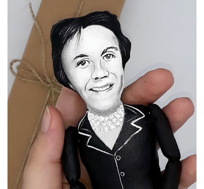 Harper Lee famous women author figure, Gift for Reader, book shelf decor - Collectible doll