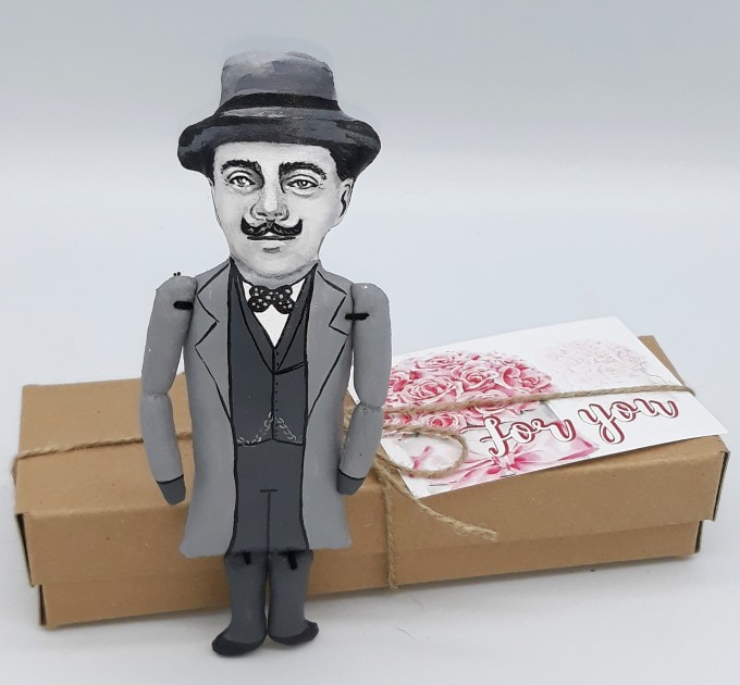 Hercule Poirot detective figure 