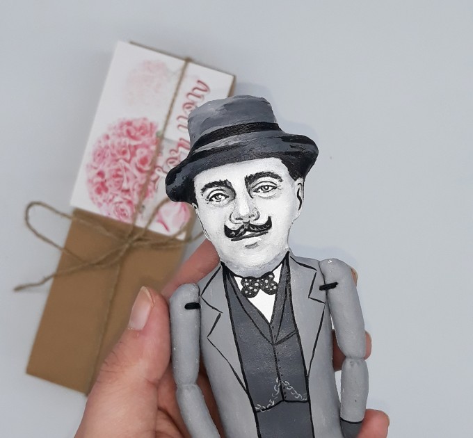 Hercule Poirot detective figure 