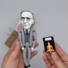 Hermann Hesse novelist figure, Reader gift! Collectible doll + miniature book
