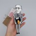 Hermann Hesse poet, novelist - Siddhartha - Reader gifts - book shelf decoration - Collectible figurine hand painted  + Miniature Book