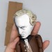 Immanuel Kant little thinker doll, German philosopher in the Age of Enlightenment - Book nerd gift, literature gift, a unique collection for smart people - Handmade philosopher doll hand painted + Miniature Book