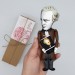 Immanuel Kant little thinker doll, German philosopher in the Age of Enlightenment - Book nerd gift, literature gift, a unique collection for smart people - Handmade philosopher doll hand painted + Miniature Book