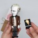 Immanuel Kant little thinker doll, German philosopher in the Age of Enlightenment - Book nerd gift, literature gift, a unique collection for smart people - Handmade philosopher doll hand painted + Miniature Book