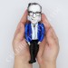Isaac Asimov famous writer of science fiction figurine - Sci Fi Gift Ideas!