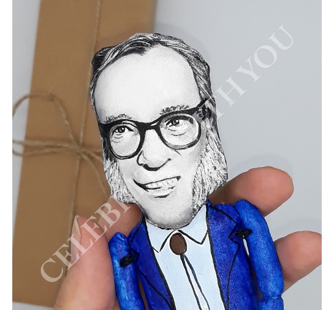 Famous American writer of science fiction, author - Sci Fi Gift Ideas - doll hand painted + Mini Books