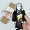 Isaac Newton scientist action figure 1:12 - a unique collection for smart people, Science teacher gift - Collectible scientist doll hand painted + Miniature Book