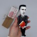 JD SALINGER writer doll, author The catcher in the rye - Reader gifts Bookworm - book shelf decoration - Miniature cloth doll, hand painted