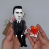 J D SALINGER writer figure, Reader gift - Collectible doll