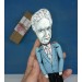 Jacques Derrida French philosopher action figure 1:12, little thinker doll - Philosophy Gift   
 reader office art - Collectible philosopher handmade finger puppet hand painted + Miniature Book