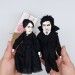 Jane Eyre & Mr. Rochester's dolls - Charlotte Bronte inspired - Set of 2 collectible dolls hand painted