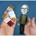 Jean Baudrillard philosopher action figure 1:12, French sociologist, cultural theorist - a unique collection for smart people, Readers gift - Collectible philosopher finger puppet hand painted + miniature books