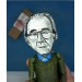 Jean Baudrillard philosopher action figure 1:12, French sociologist, cultural theorist - a unique collection for smart people, Readers gift - Collectible philosopher finger puppet hand painted + miniature books