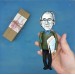 Jean Baudrillard philosopher action figure 1:12, French sociologist, cultural theorist - a unique collection for smart people, Readers gift - Collectible philosopher finger puppet hand painted + miniature books