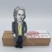 Jean-Jacques Rousseau figurine, political philosopher, writer, composer - Philosopher Gifts For Writers & Poetry - finger puppet theater - Collectible little thinkers doll hand painted + Miniature Books