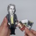 Jean-Jacques Rousseau figurine, political philosopher, writer, composer - Philosopher Gifts For Writers & Poetry - finger puppet theater - Collectible little thinkers doll hand painted + Miniature Books