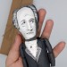 Johann Wolfgang von Goethe literary figure, German poet, playwright, novelist, scientist, statesman, theater director - Faust - Librarian gift idea, bibliophile gift - Collectible doll hand painted