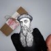 Johannes Gutenberg scientist action figure 1:12, inventor, printer, publisher - bookshelf decor, a unique collection for smart people - historical ornament - Collectible scientist finger puppet hand painted + miniature book