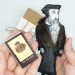 John Calvin christian figurine 1:12 - French theologian, pastor, reformer Protestant Reformation - Calvinism - a unique collection for smart people - Collectible doll hand painted + Miniature Book