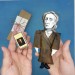 John Locke English philosopher physician - Father of Liberalism - Gift for philosopher , literary art - Collectible little thinkers doll hand painted + miniature book