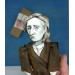 John Locke English philosopher physician - Father of Liberalism - Gift for philosopher , literary art - Collectible little thinkers doll hand painted + miniature book