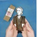 John Locke English philosopher physician - Father of Liberalism - Gift for philosopher , literary art - Collectible little thinkers doll hand painted + miniature book