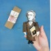 John Locke English philosopher physician - Father of Liberalism - Gift for philosopher , literary art - Collectible little thinkers doll hand painted + miniature book